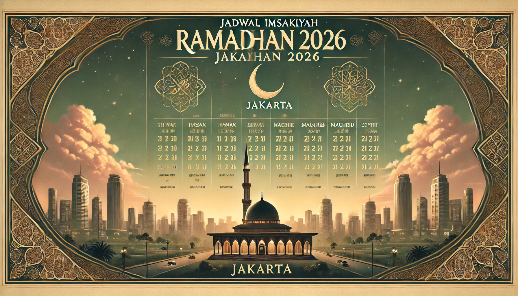 Cek Jadwal Imsakiyah Ramadhan 2026 Jakarta Hari Ini: Panduan Waktu Berbuka dan Imsak Selama Satu Bulan Penuh