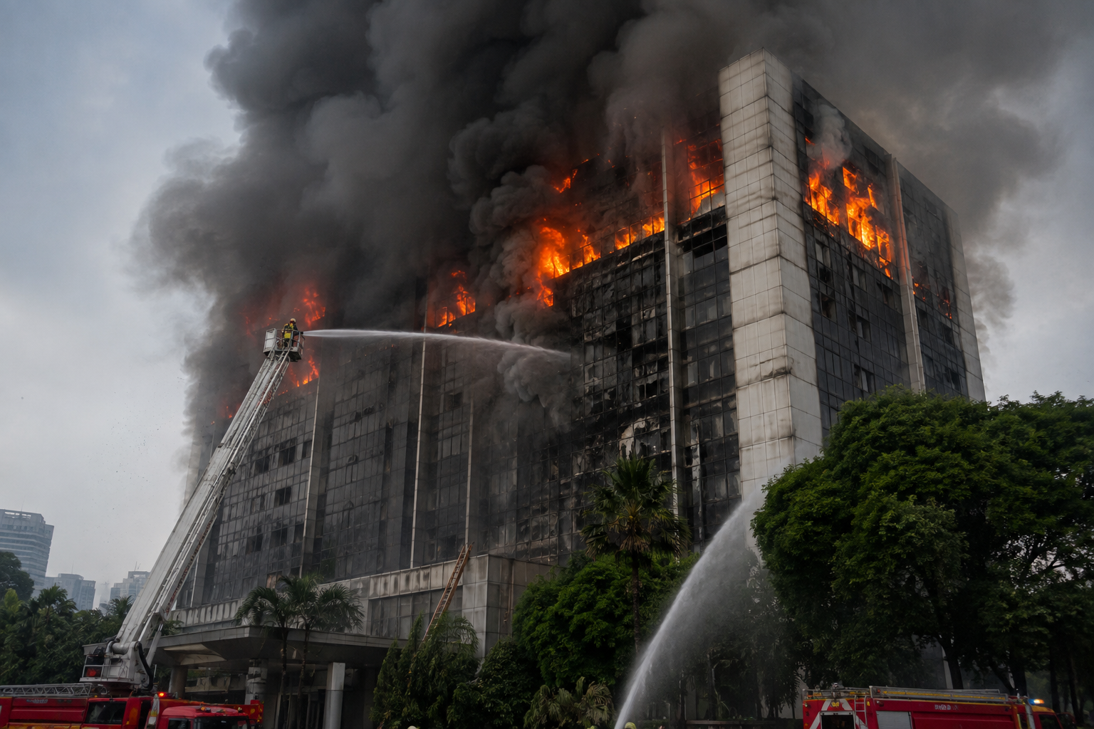 Kebakaran Gedung Bapenda Jakarta Hari Ini