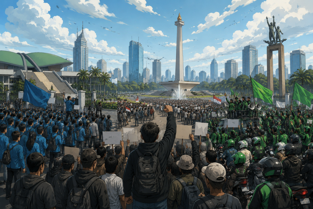 Tiga Demo Jakarta Hari Ini Digelar di Gambir DPR dan Kedubes Jepang